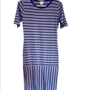 NWT Lularoe Women’s Dress Julia Purple Striped | Purple | Size XS